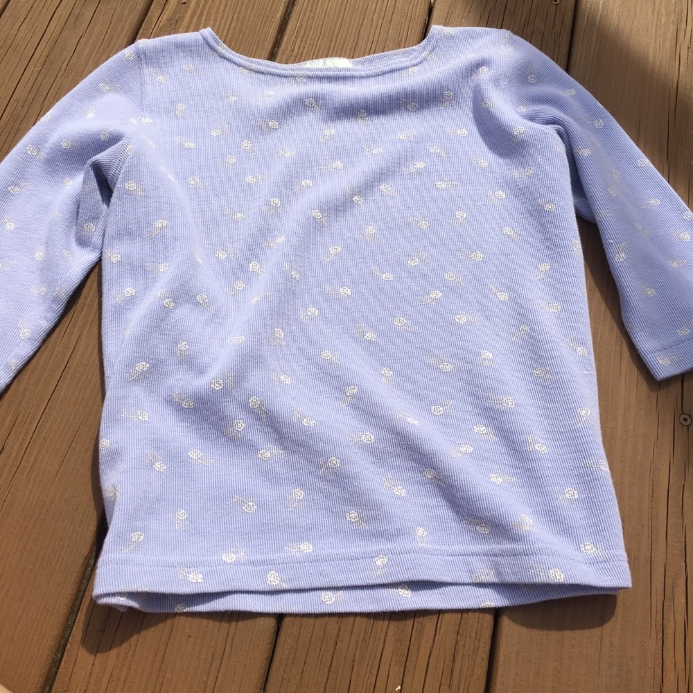Floral blue shirt